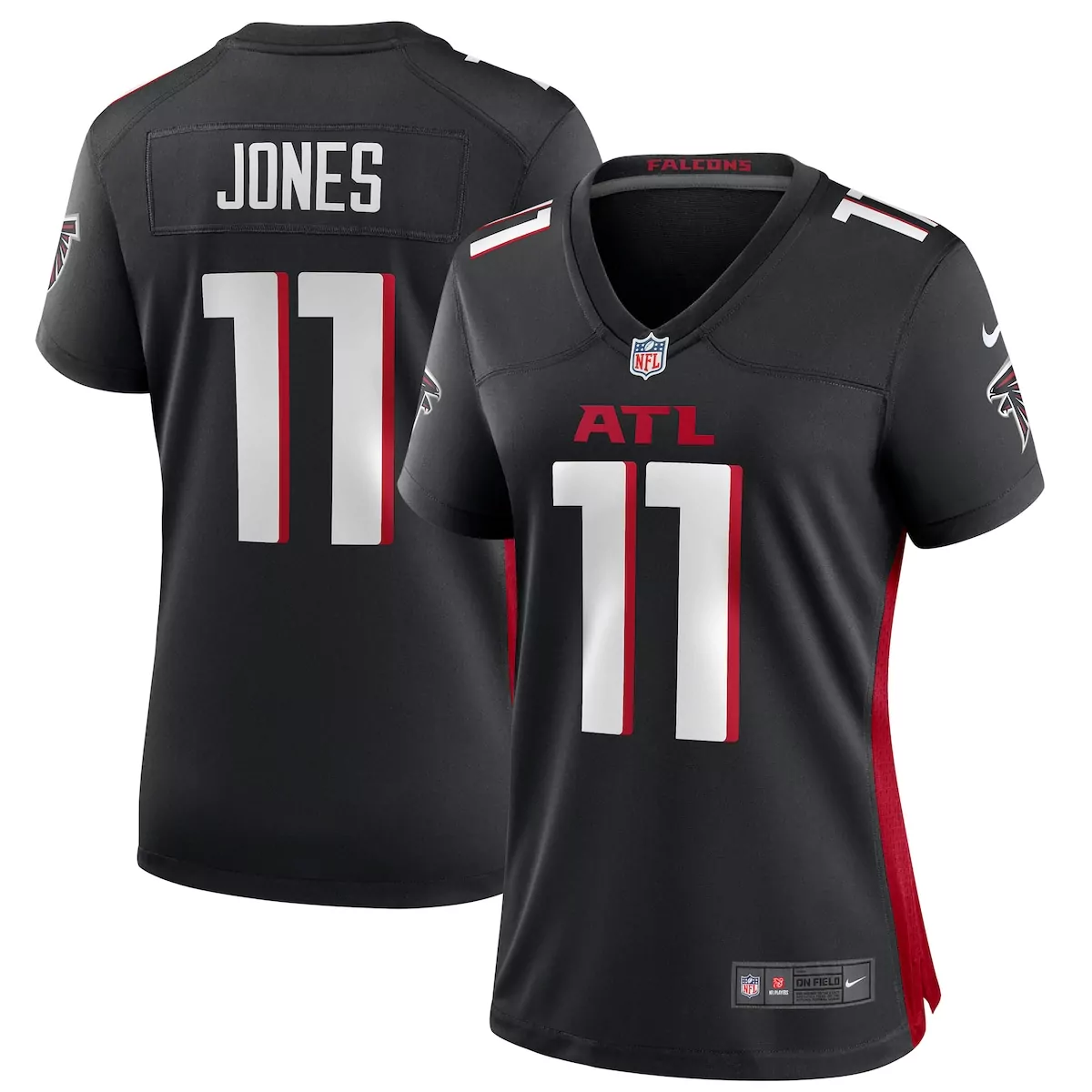 atlanta falcons josh woods black team game jersey nbx
