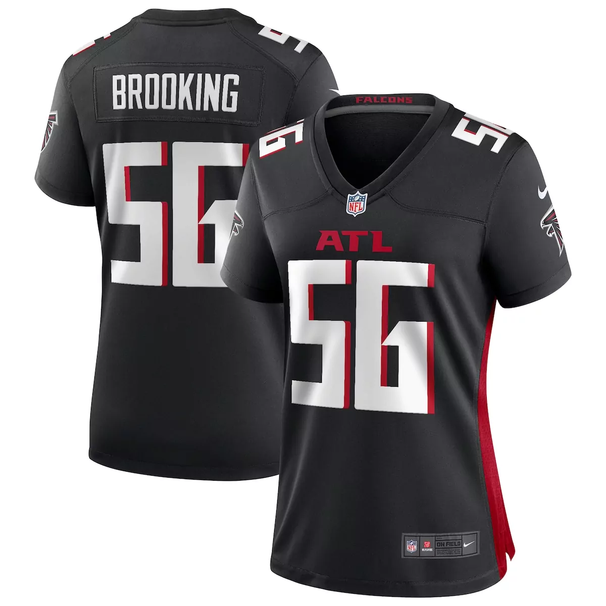 atlanta falcons keith brooking black game retired player jersey wui