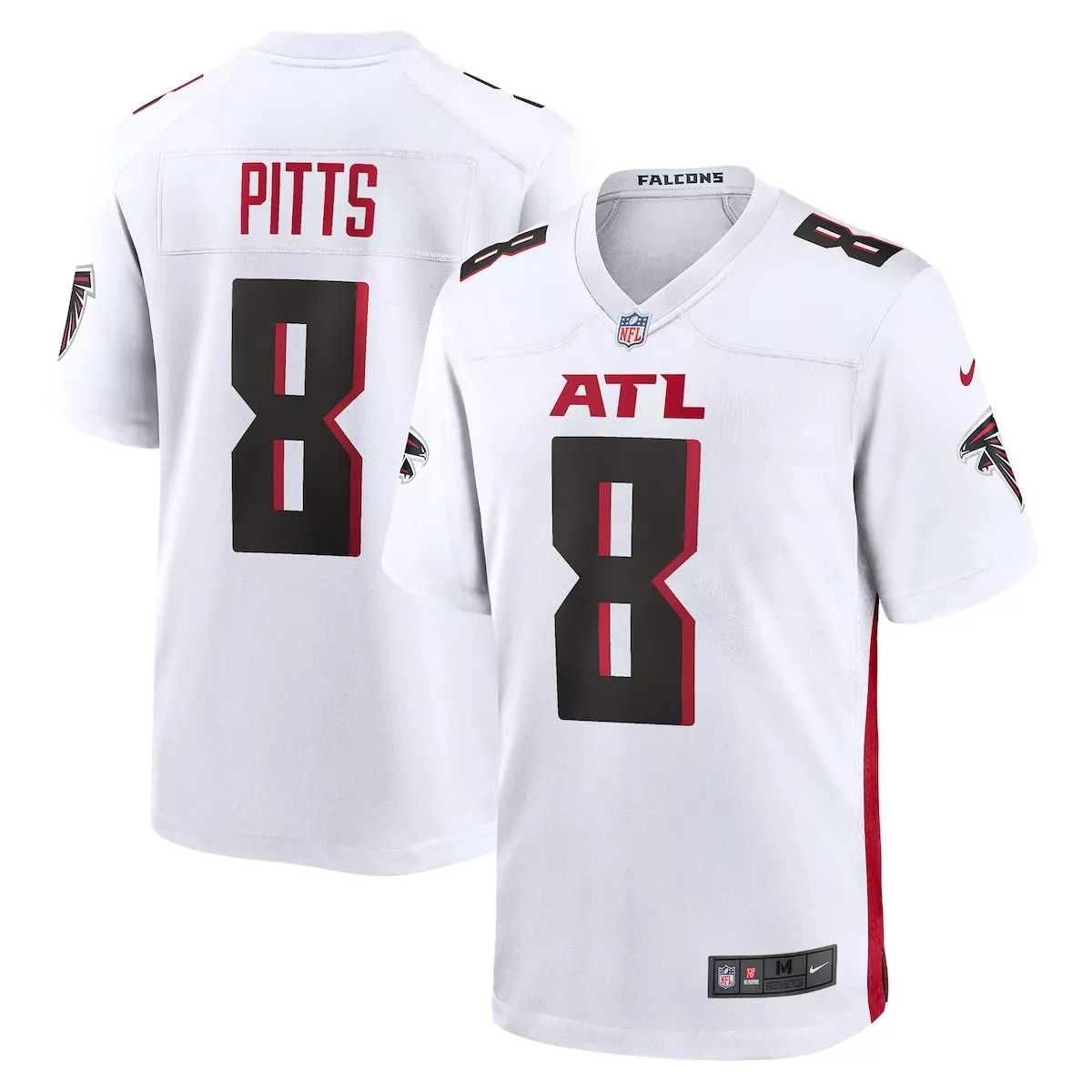 atlanta falcons kyle pitts white game player jersey