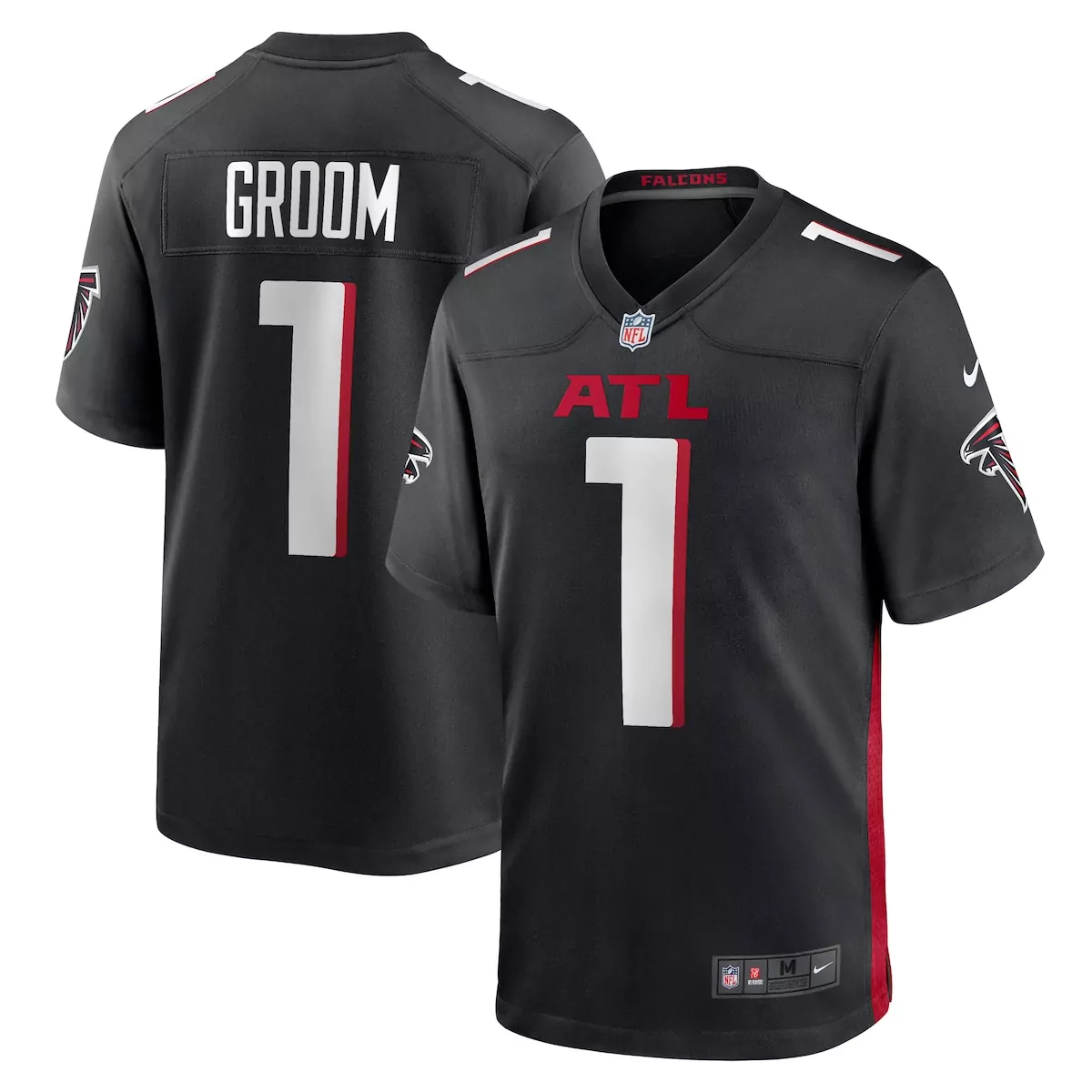 atlanta falcons black vapor f u s e elite custom jersey yed