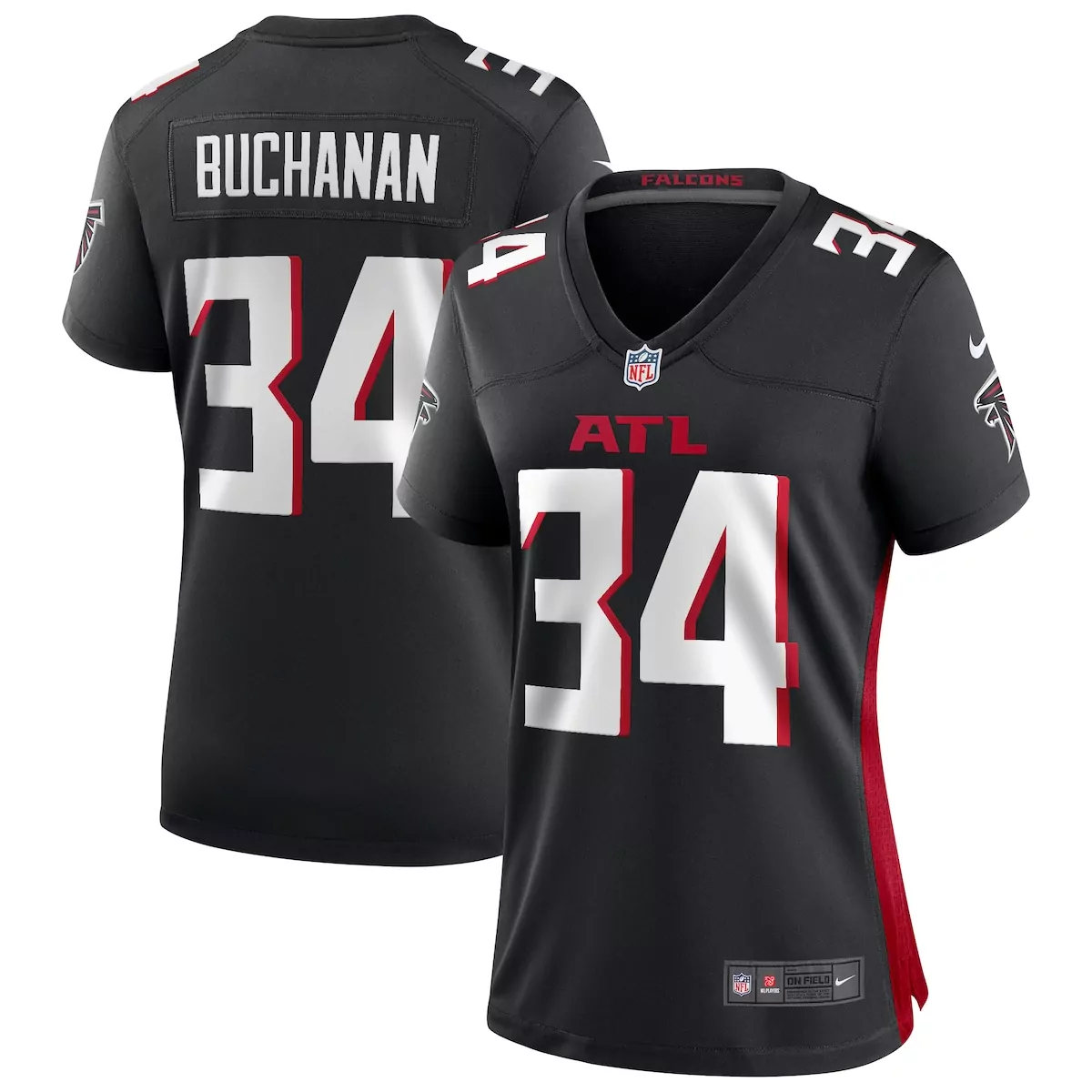 atlanta falcons ray buchanan black game retired player jersey 5zc