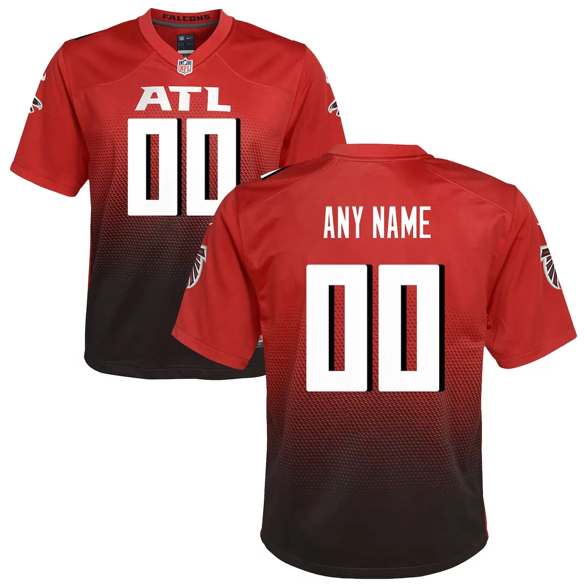 atlanta falcons red alternate custom game jersey iaa