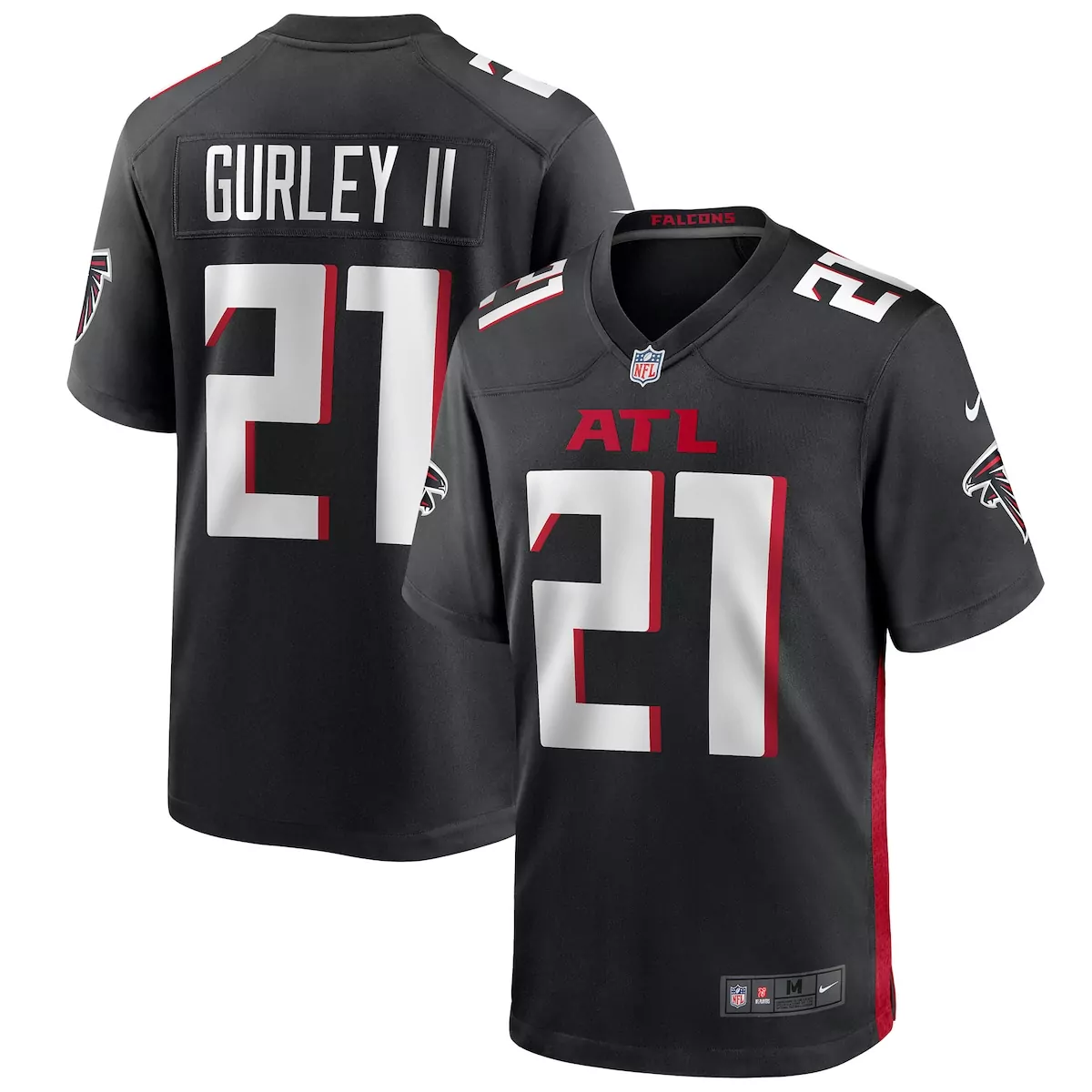 atlanta falcons todd gurley ii black game player jersey