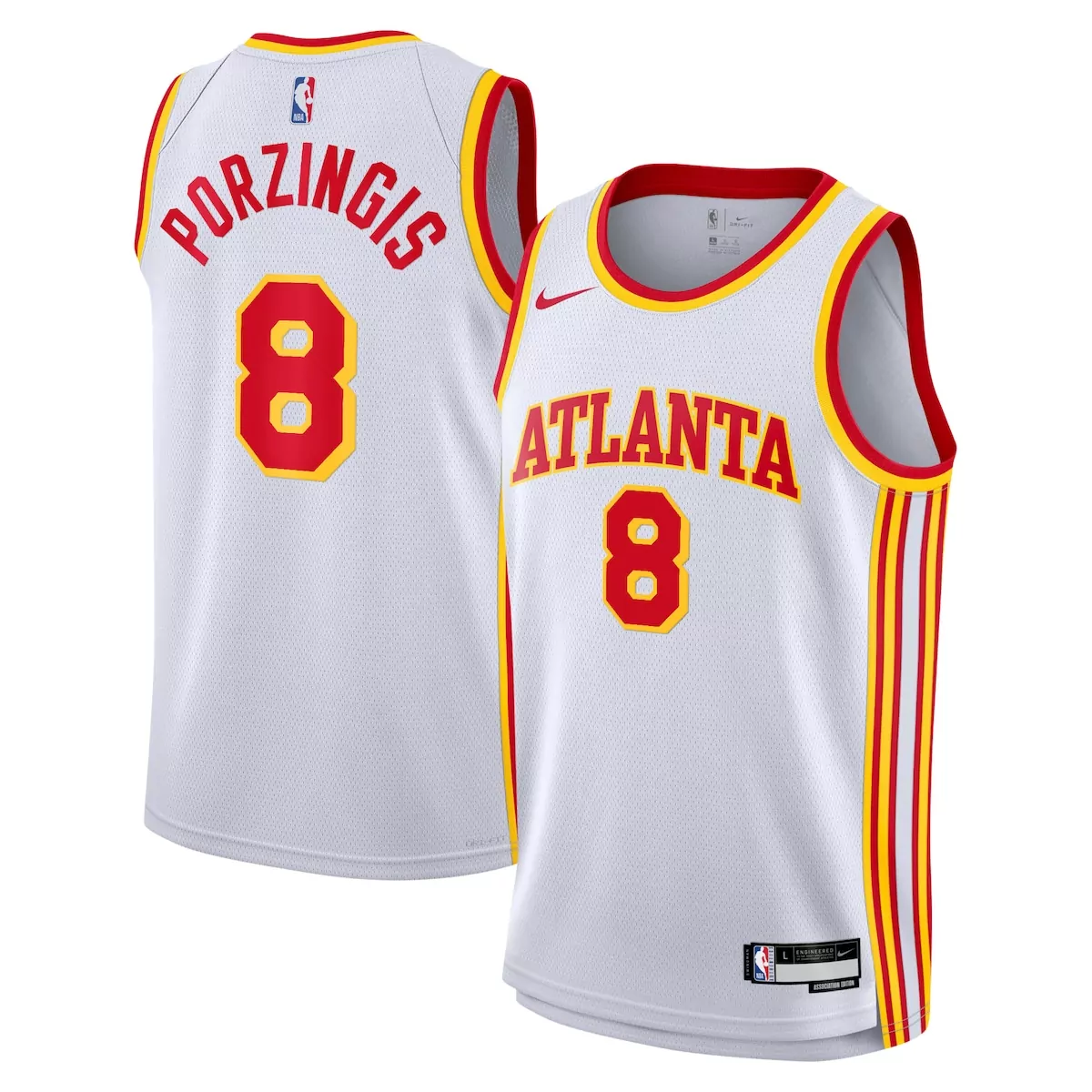 atlanta hawks association edition jersey white kristaps porzi is