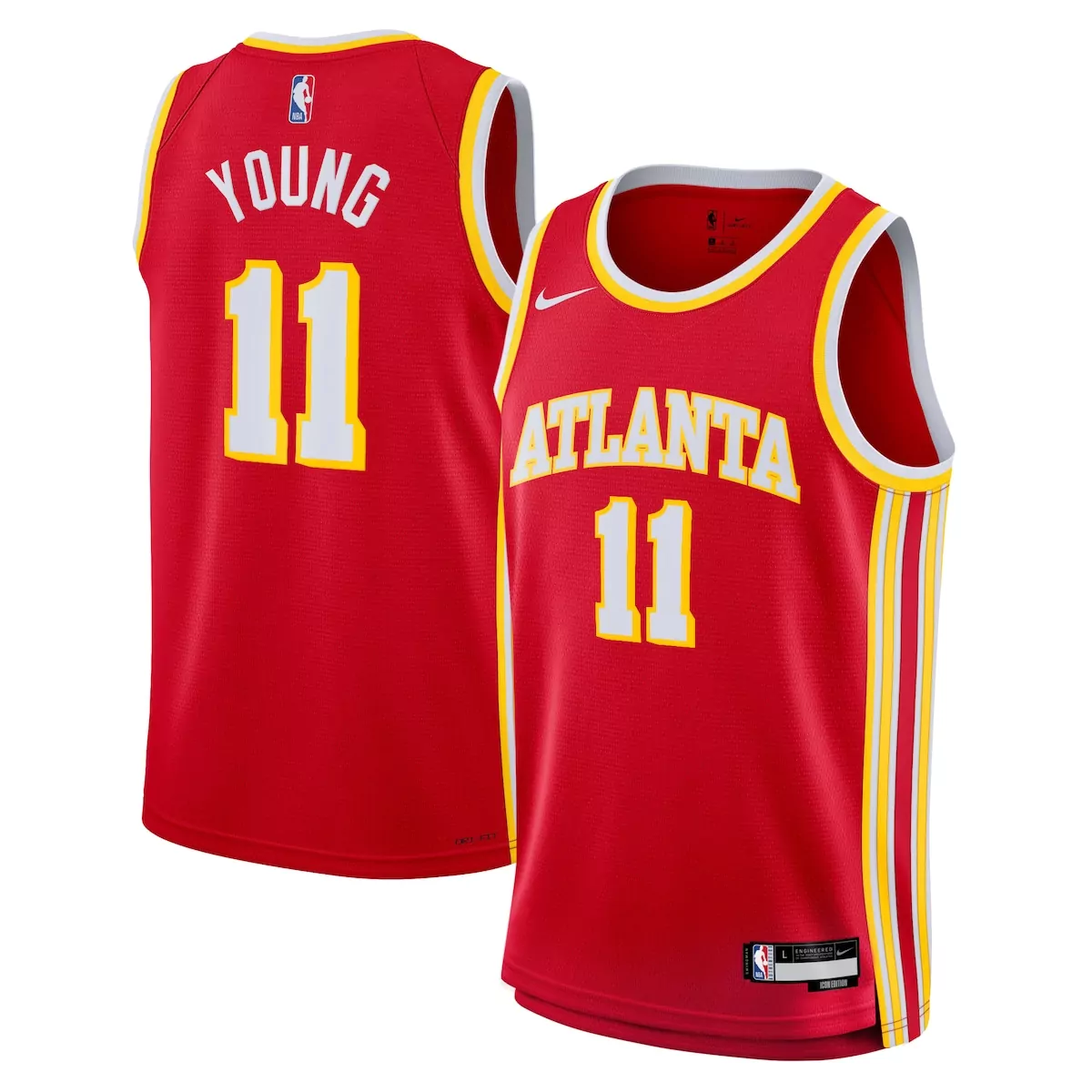 atlanta hawks icon jersey red trae young