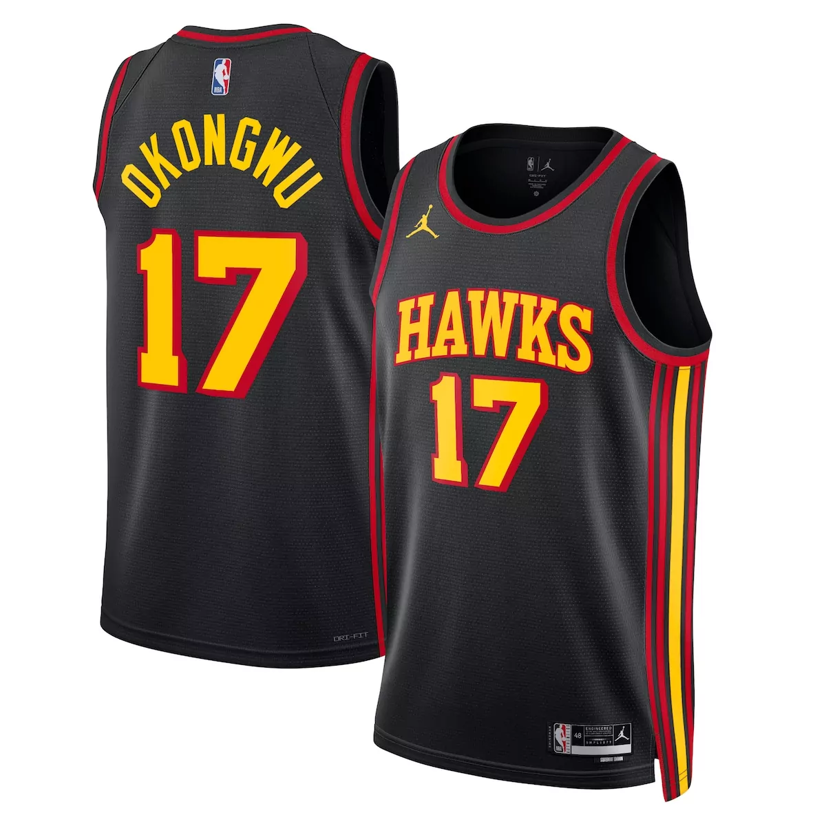 atlanta hawks jordan statement edition jersey black onyeka okongwu unisex