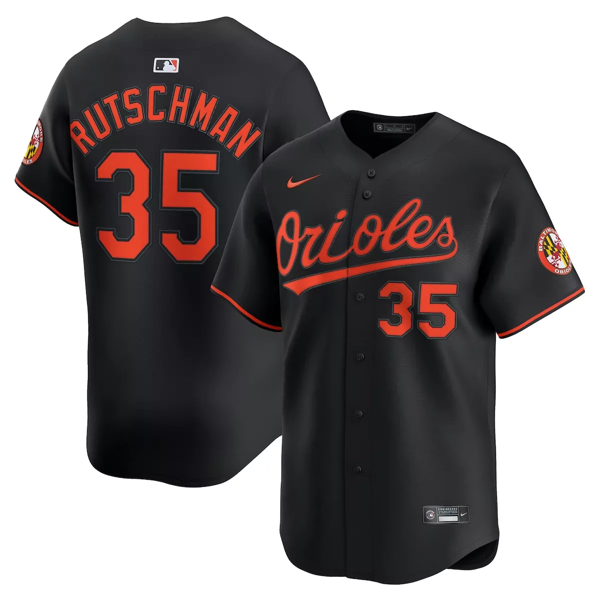 baltimore orioles adley rutschman black alternate limited player jersey o70