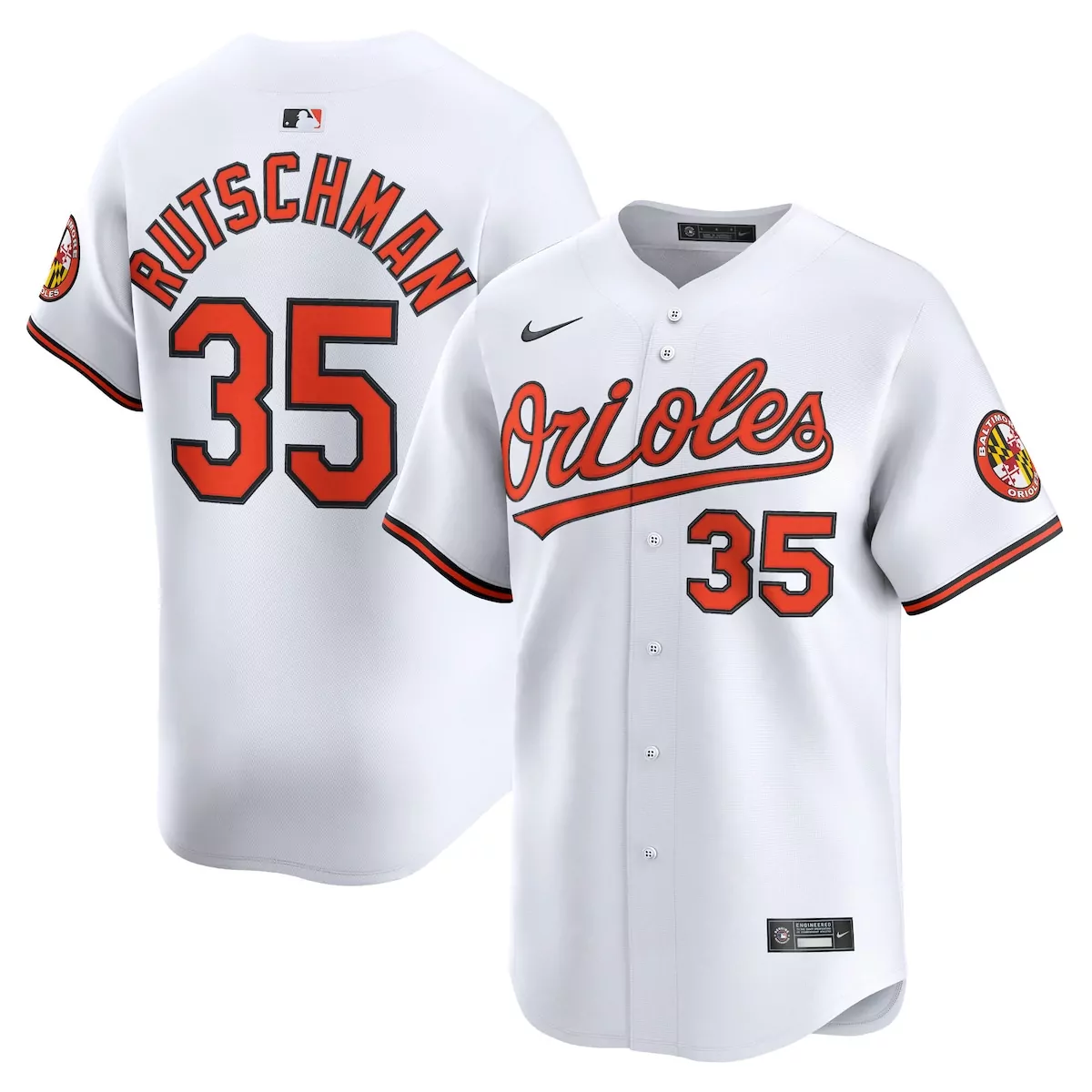 baltimore orioles adley rutschman white home limited player jersey 3vb