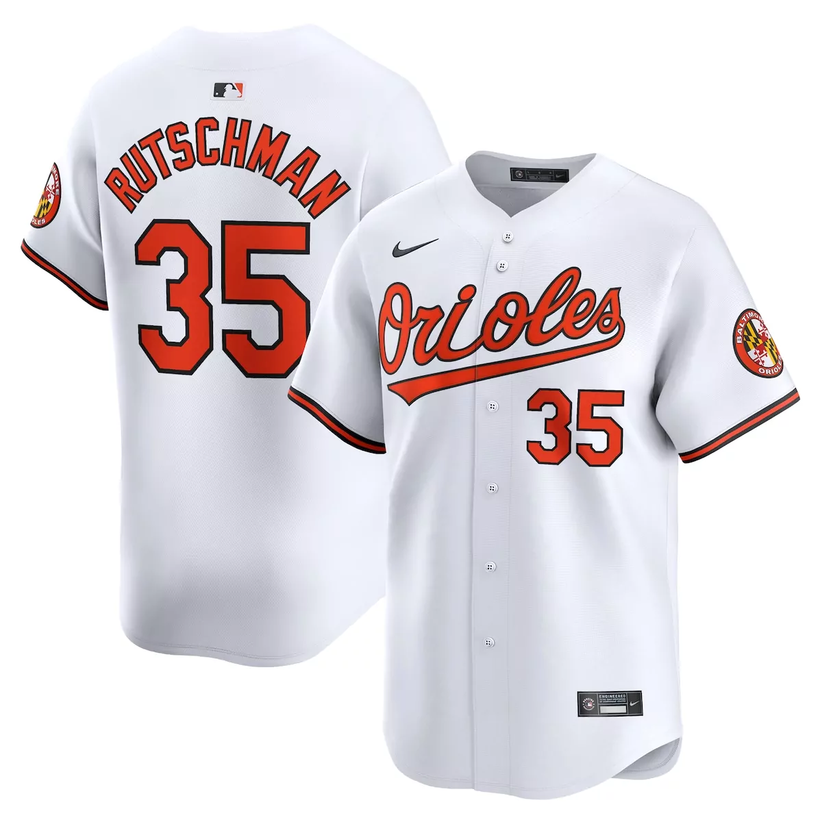 baltimore orioles adley rutschman white home limited player jersey 3vb