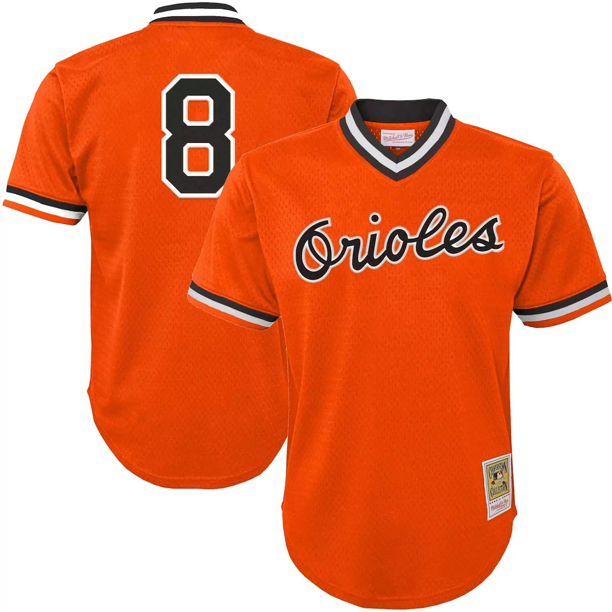 baltimore orioles cal ripken jr orange cooperstown collection mesh batting practice jersey