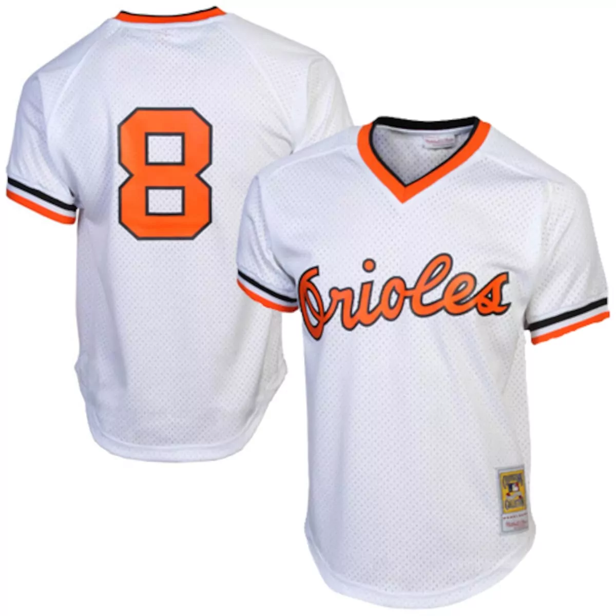 baltimore orioles cal ripken jr orange cooperstown collection mesh batting practice jersey