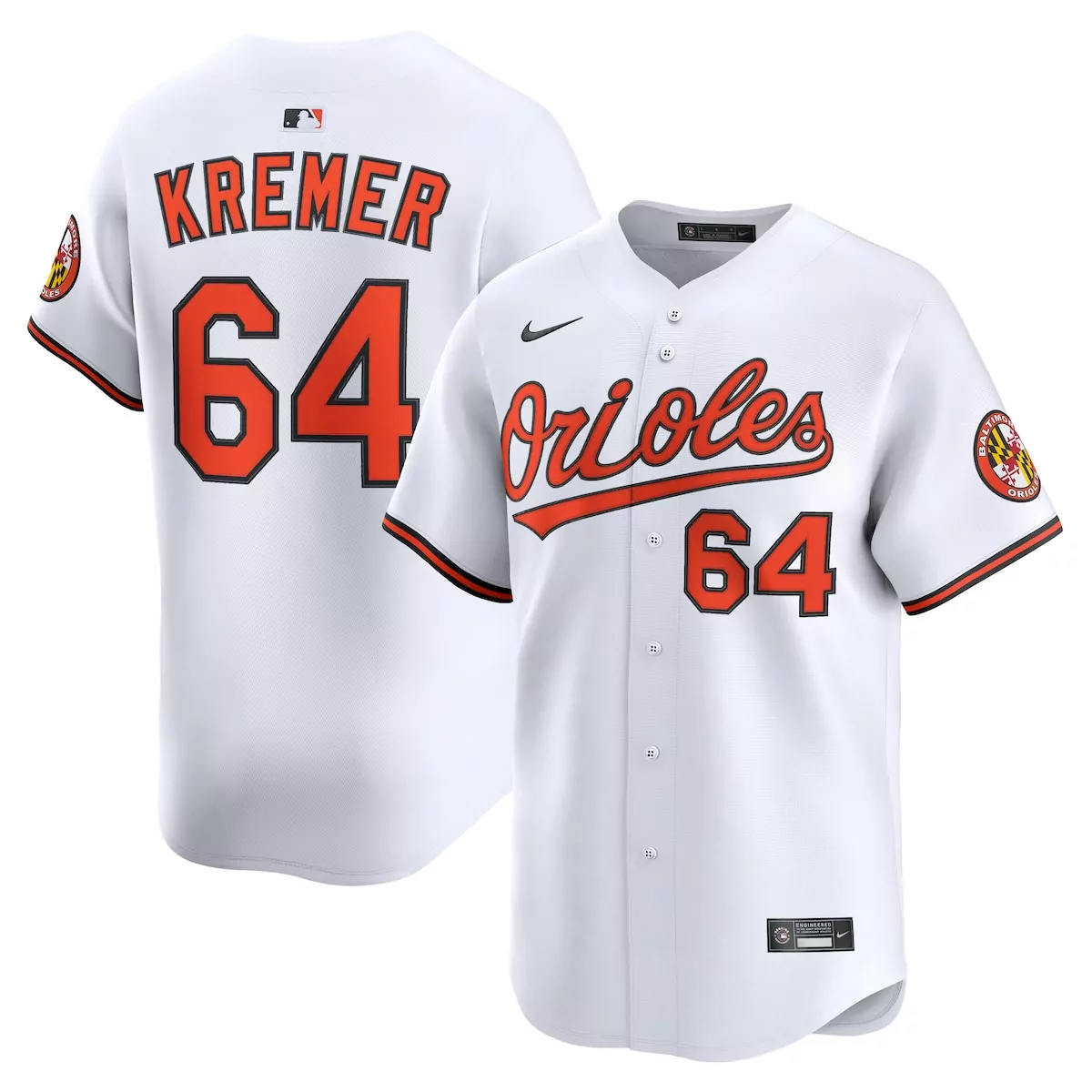baltimore orioles white home limited pick a player retired roster jersey