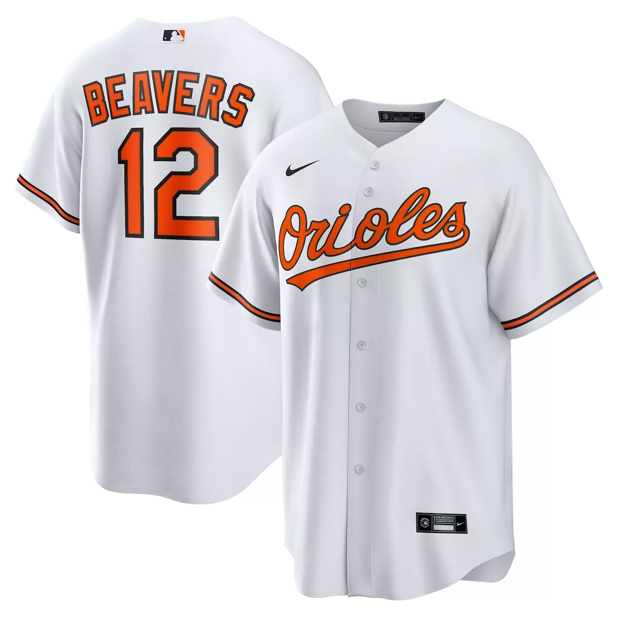 baltimore orioles dylan beavers white home jersey gn1