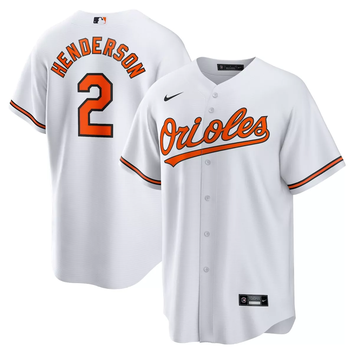 baltimore orioles gunnar henderson white home limited player jersey 6dj