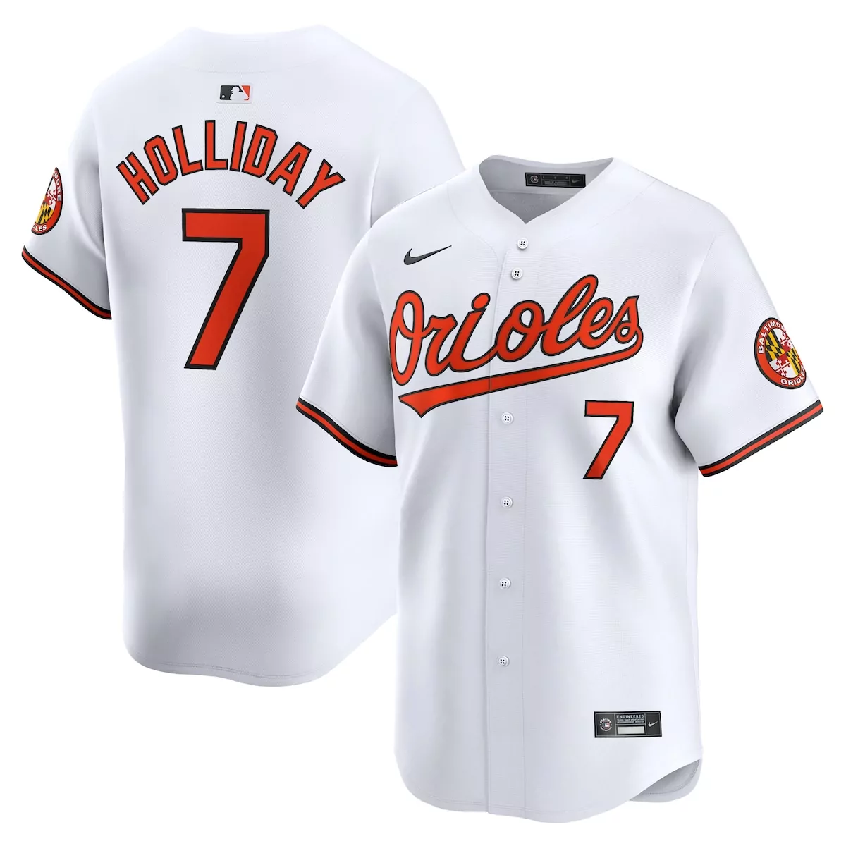 baltimore orioles jackson holliday white home limited player jersey hyl