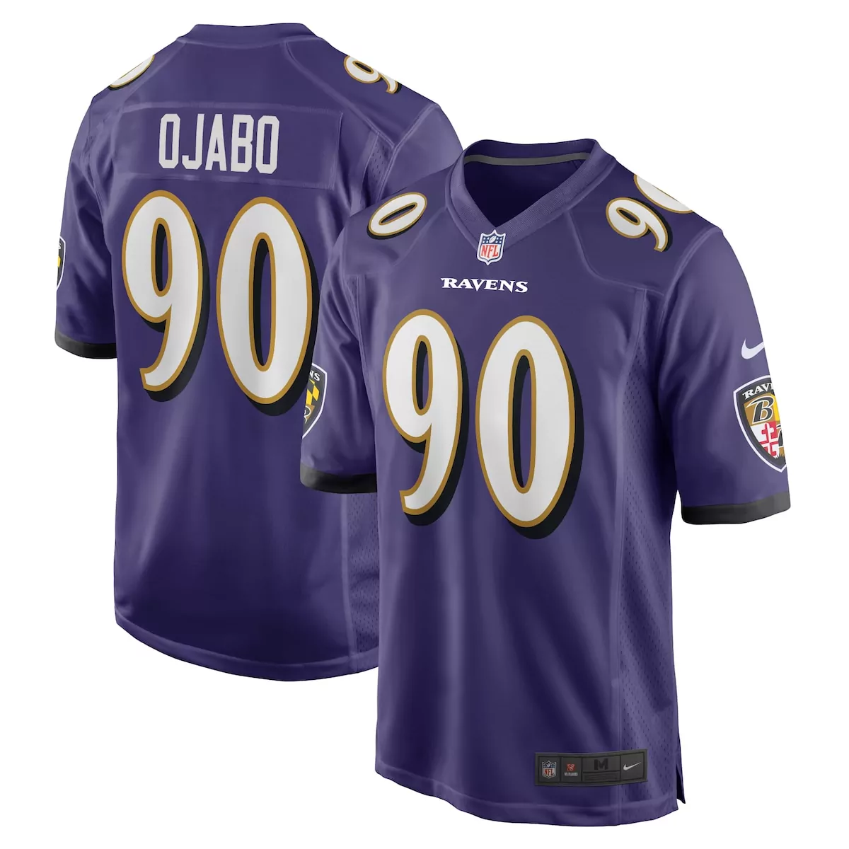 baltimore ravens david ojabo purple player game jersey ydm