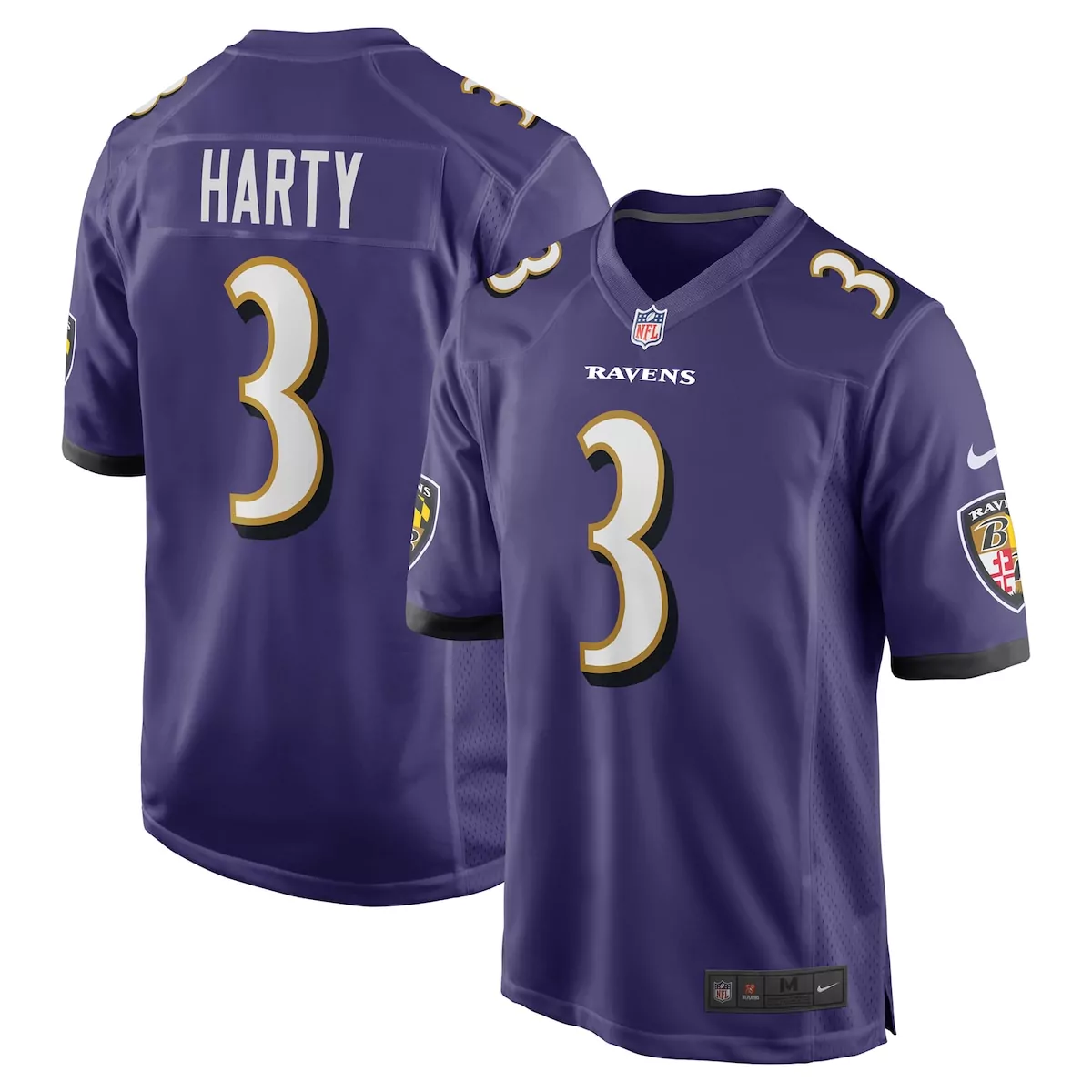 baltimore ravens deonte harty purple team game jersey