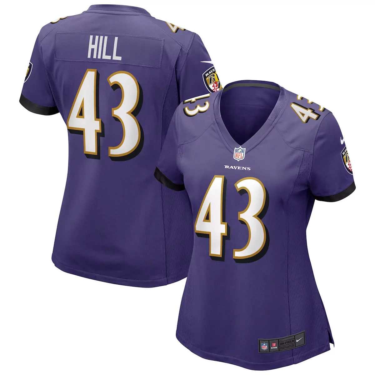 baltimore ravens justice hill purple game jersey 88p