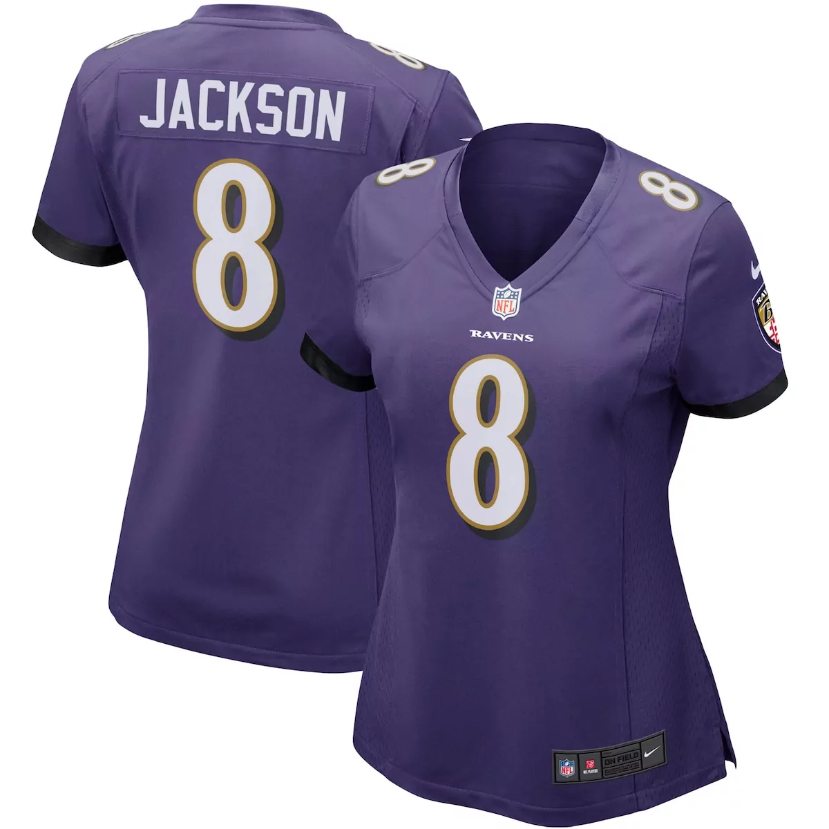 baltimore ravens lamar jackson purple game player jersey