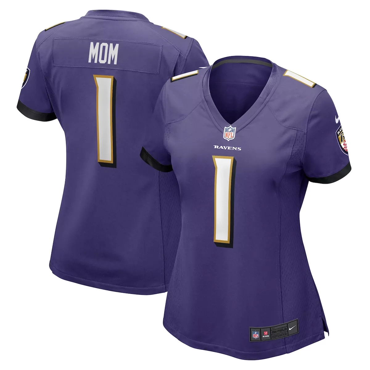 baltimore ravens number 1 mom purple game jersey