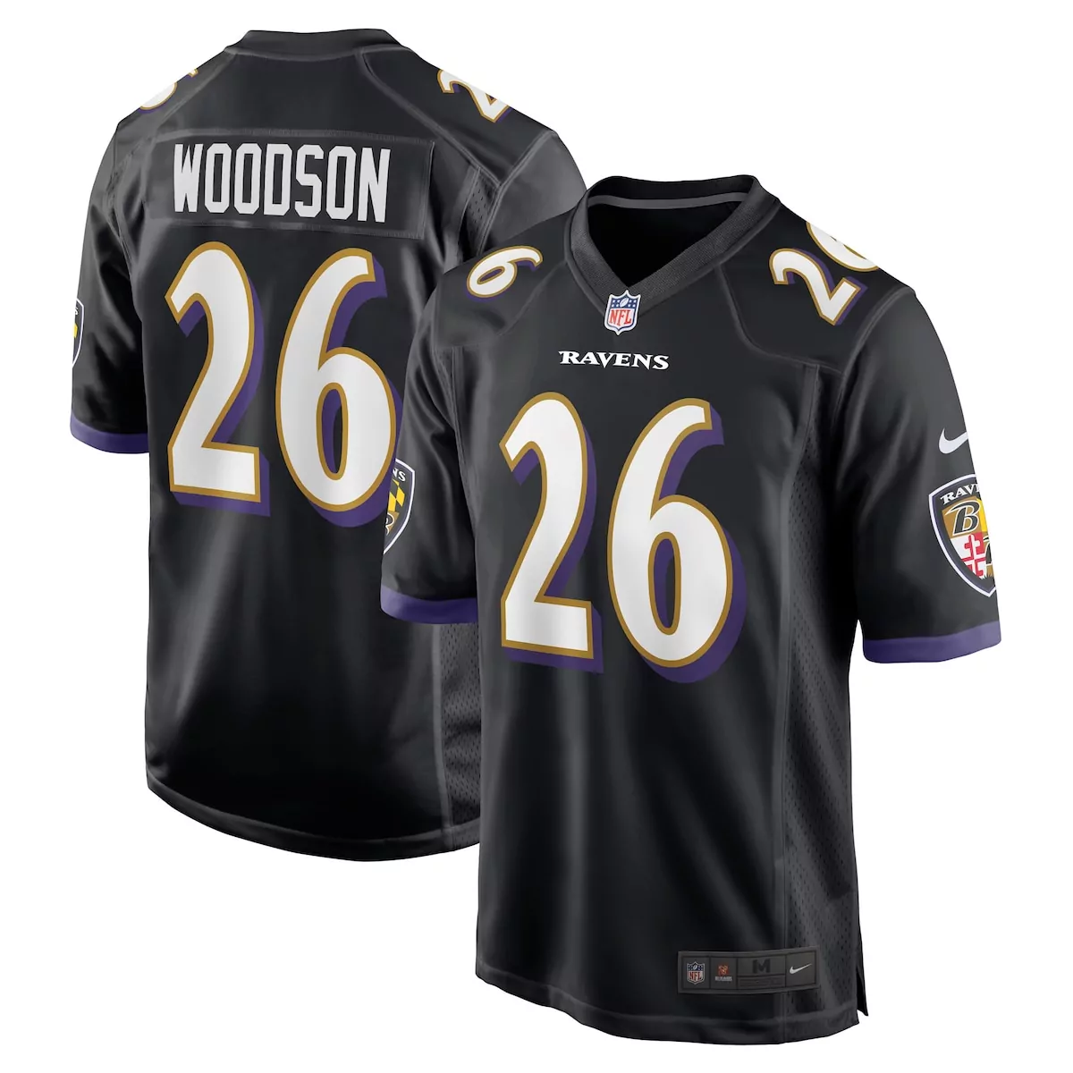 baltimore ravens rod woodson black retired player alternate game jersey