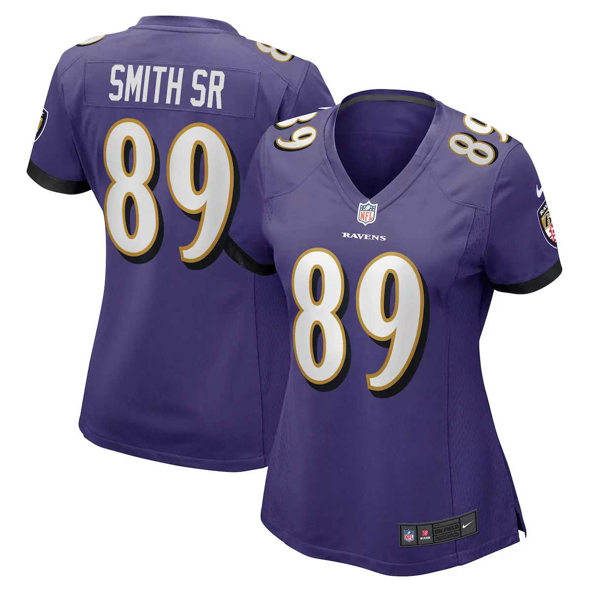 baltimore ravens steve smith sr purple retired player game jersey xtj