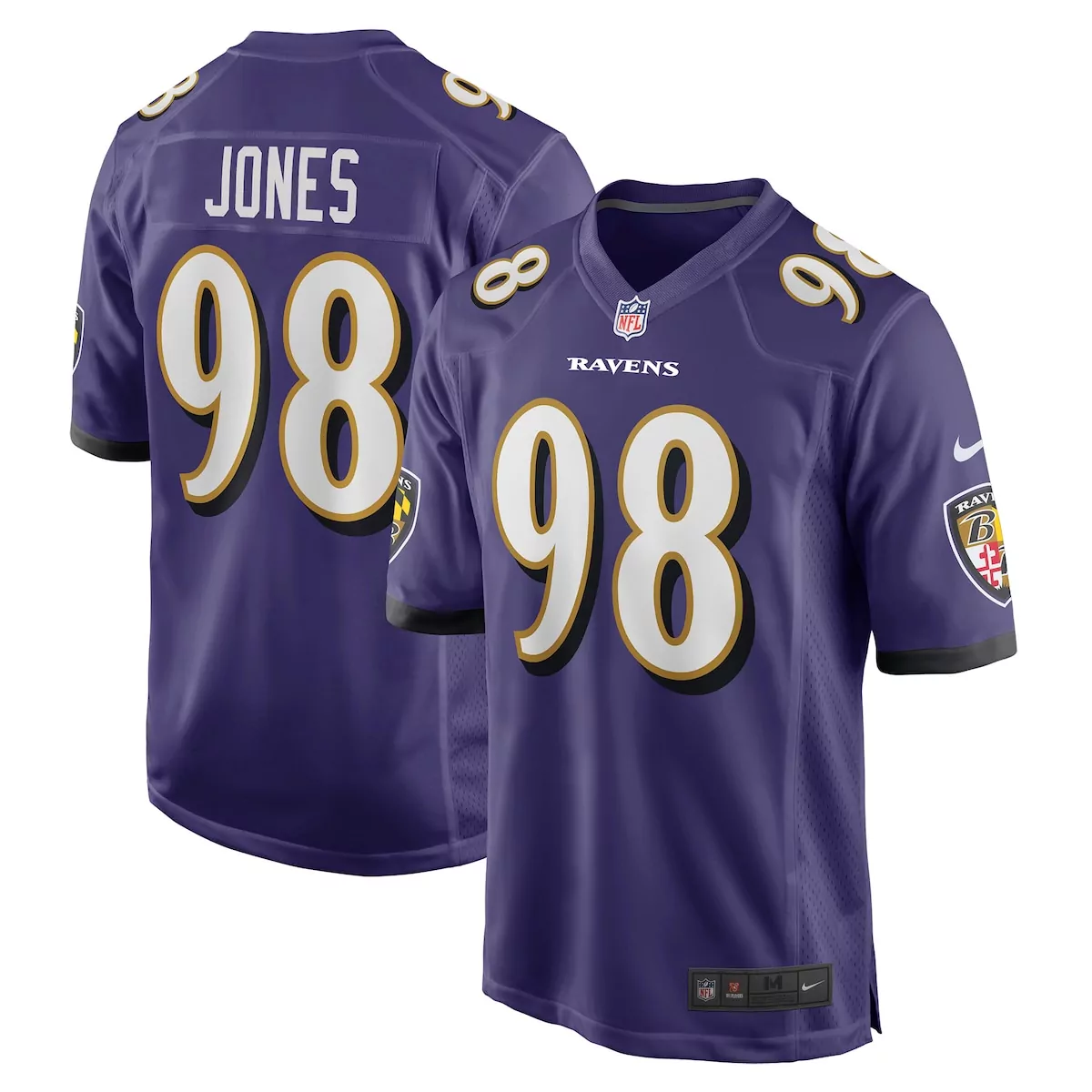 baltimore ravens travis jones purple player game jersey 4l4