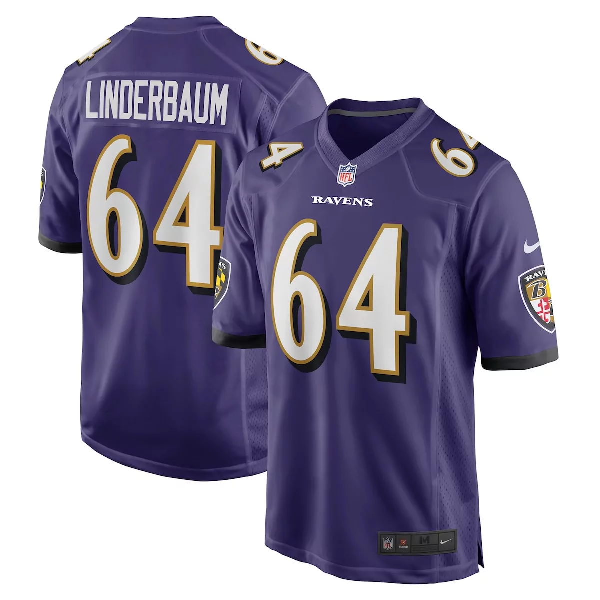 baltimore ravens tyler linderbaum purple player game jersey 5zu