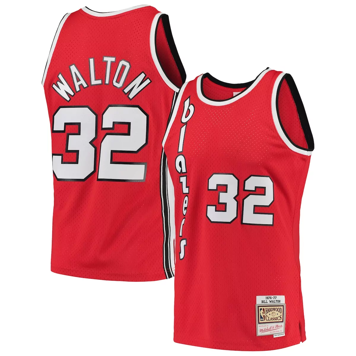 bill walton red portland trail blazers 1976 77 hardwood classics player jersey