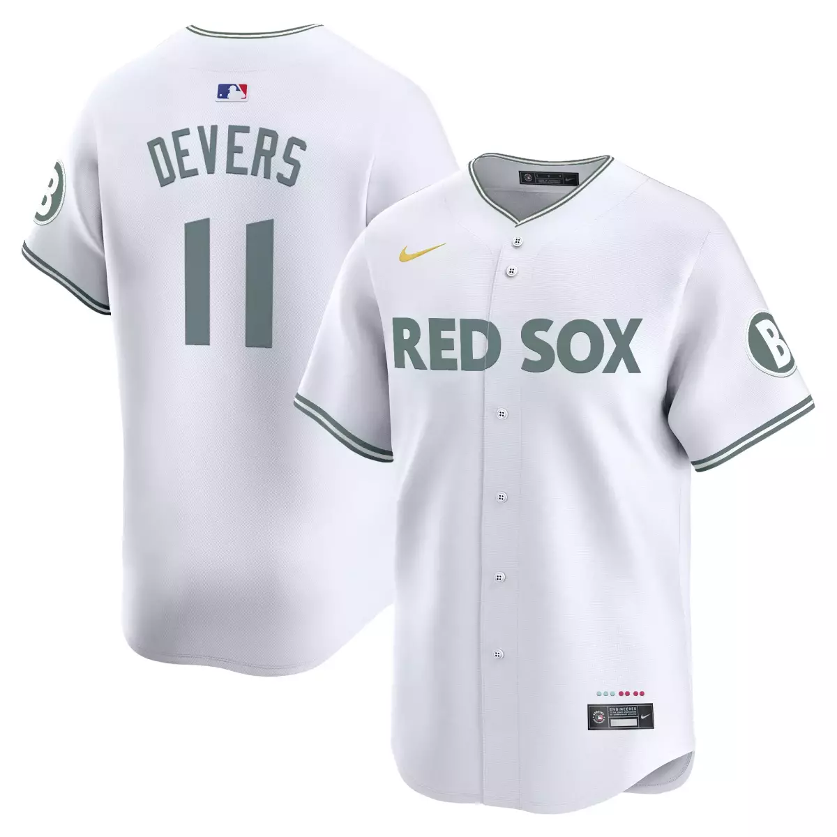 boston red sox 11 devers white gold jersey tim wakefield patch vapor premier limited all stitched