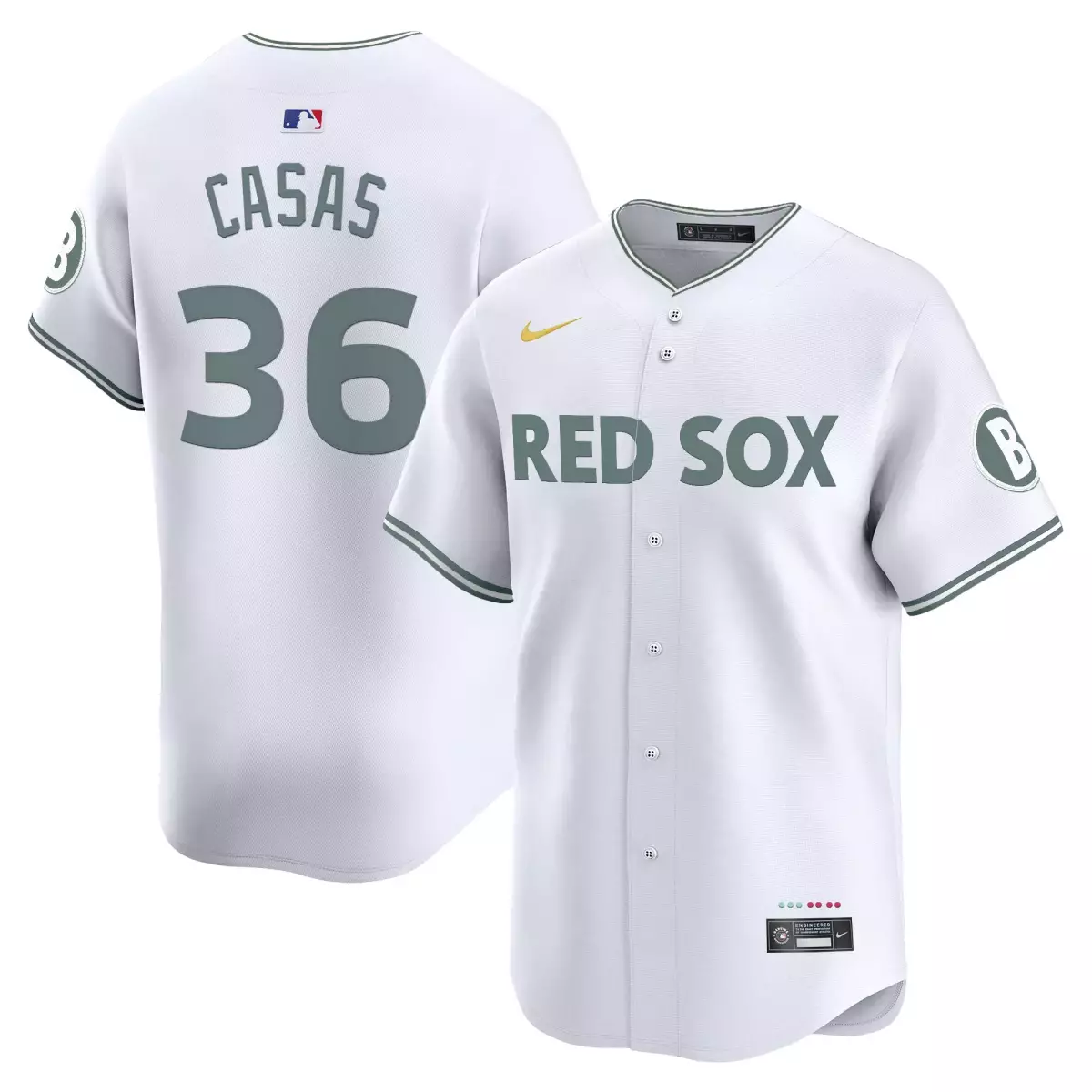 boston red sox 36 casas white jersey 2025 city connect vapor premier limited all stitched cud