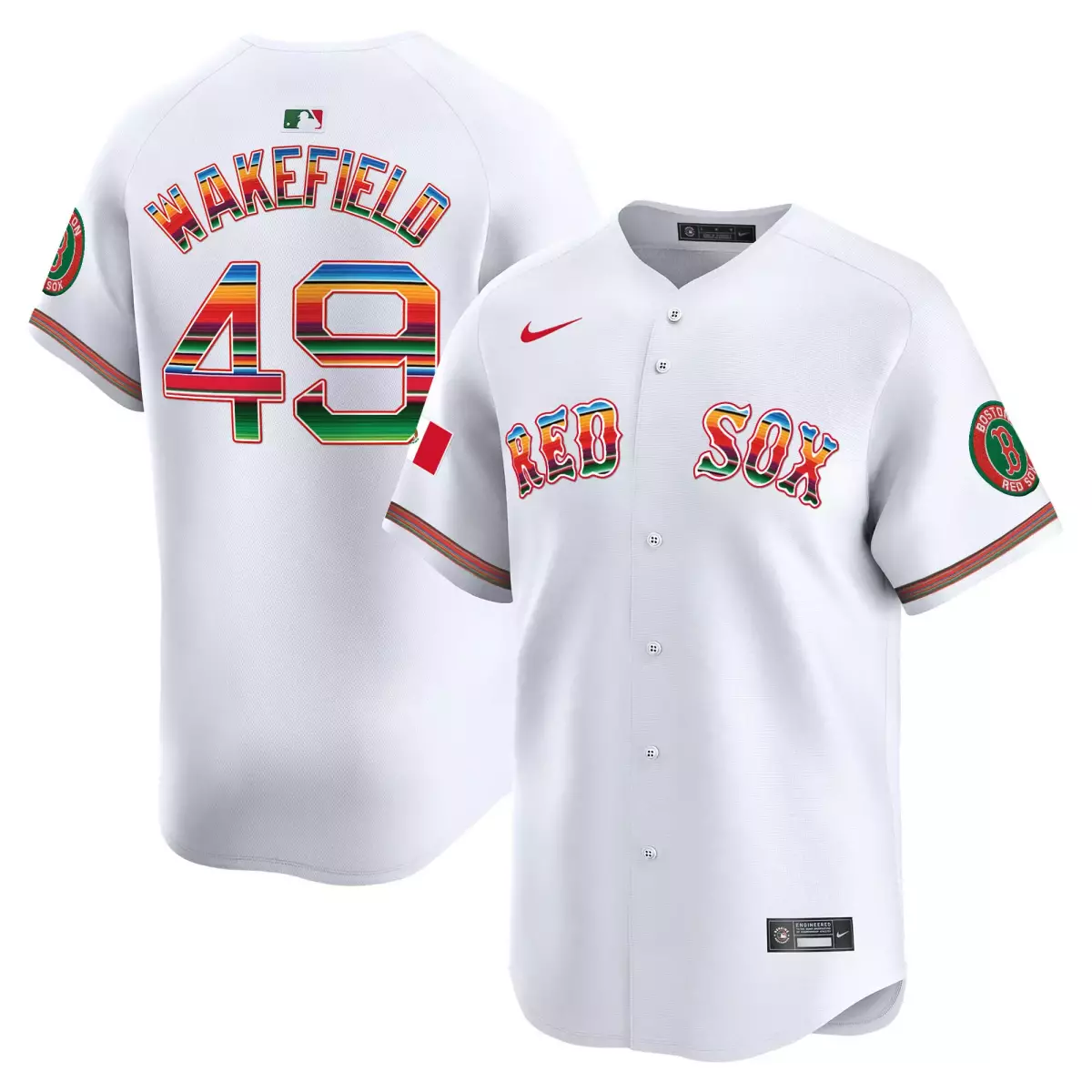 boston red sox 49 wakefield white jersey mexico vapor premier limited all stitched sry
