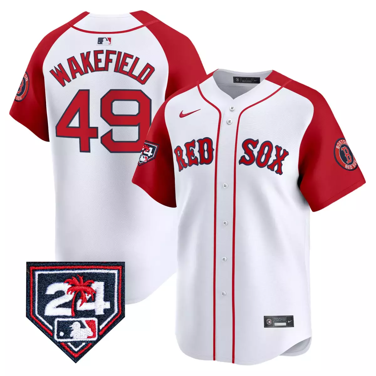 boston red sox 49 wakefield white jersey tim wakefield patch vapor premier limited all stitched 23q
