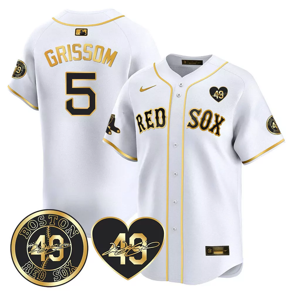 boston red sox 5 grimssom black jersey red sox tim wakefield memorial patch vaper premier limited all stitched all stitc