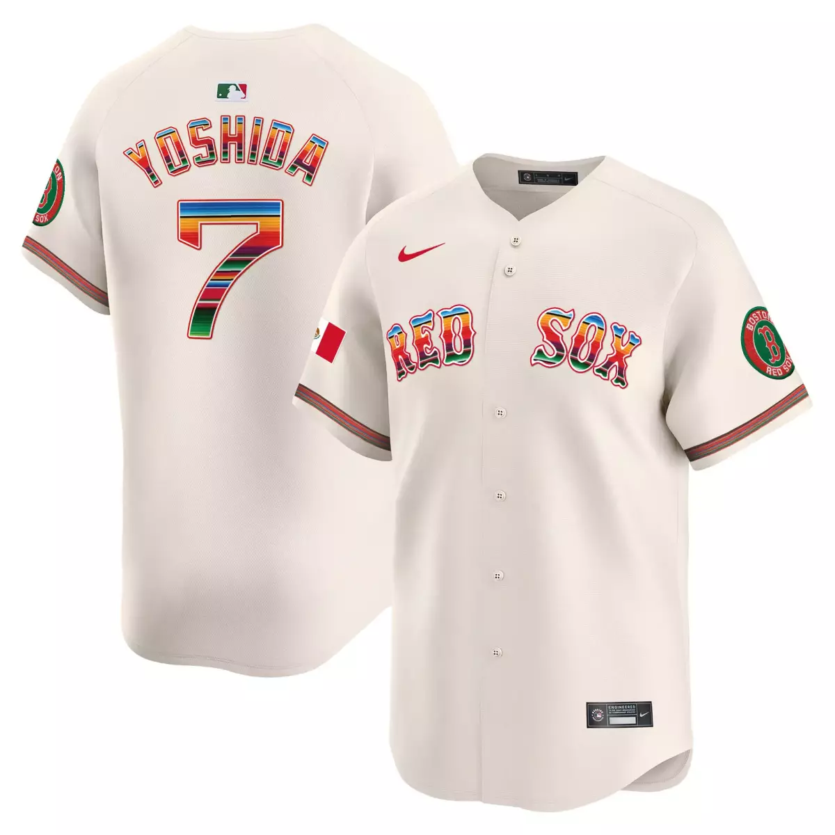 boston red sox 7 yoshida cream jersey mexico vapor premier limited all stitched e2a