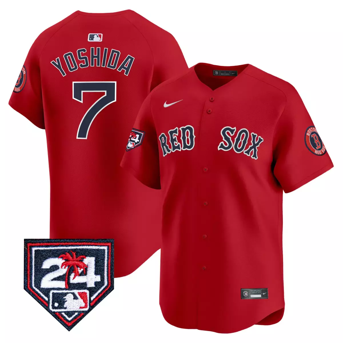 boston red sox 7 yoshida navy jersey red sox tim wakefield memorial patch vaper premier limited all stitched all stitche