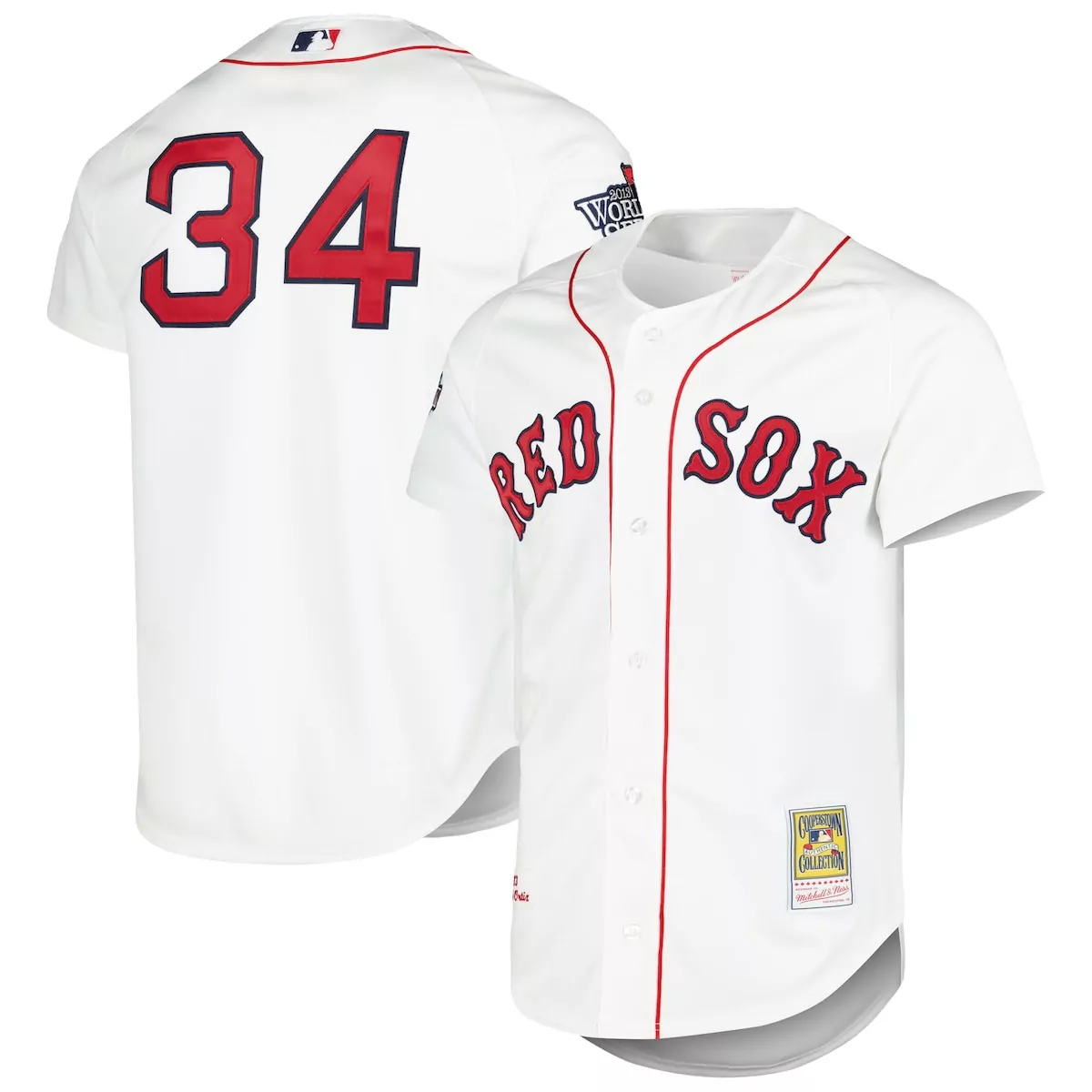 boston red sox david ortiz white big tall home player jersey