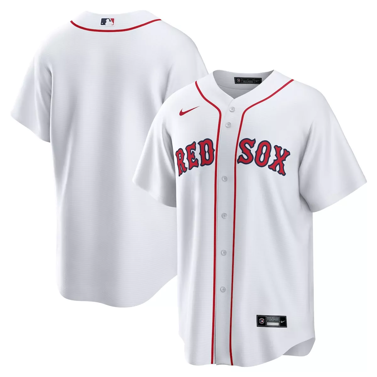 boston red sox white home blank jersey