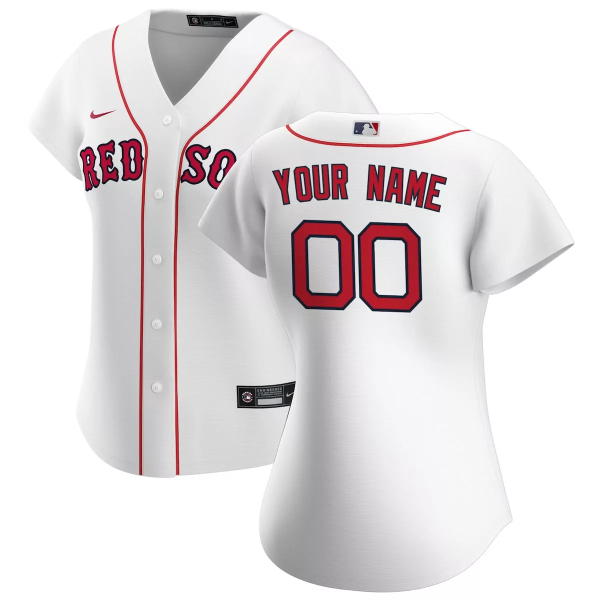 boston red sox white home blank jersey