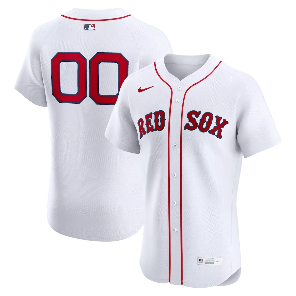 boston red sox white home blank jersey