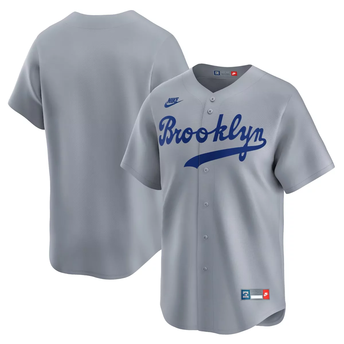 brooklyn la dodgers gray cooperstown collection limited jersey
