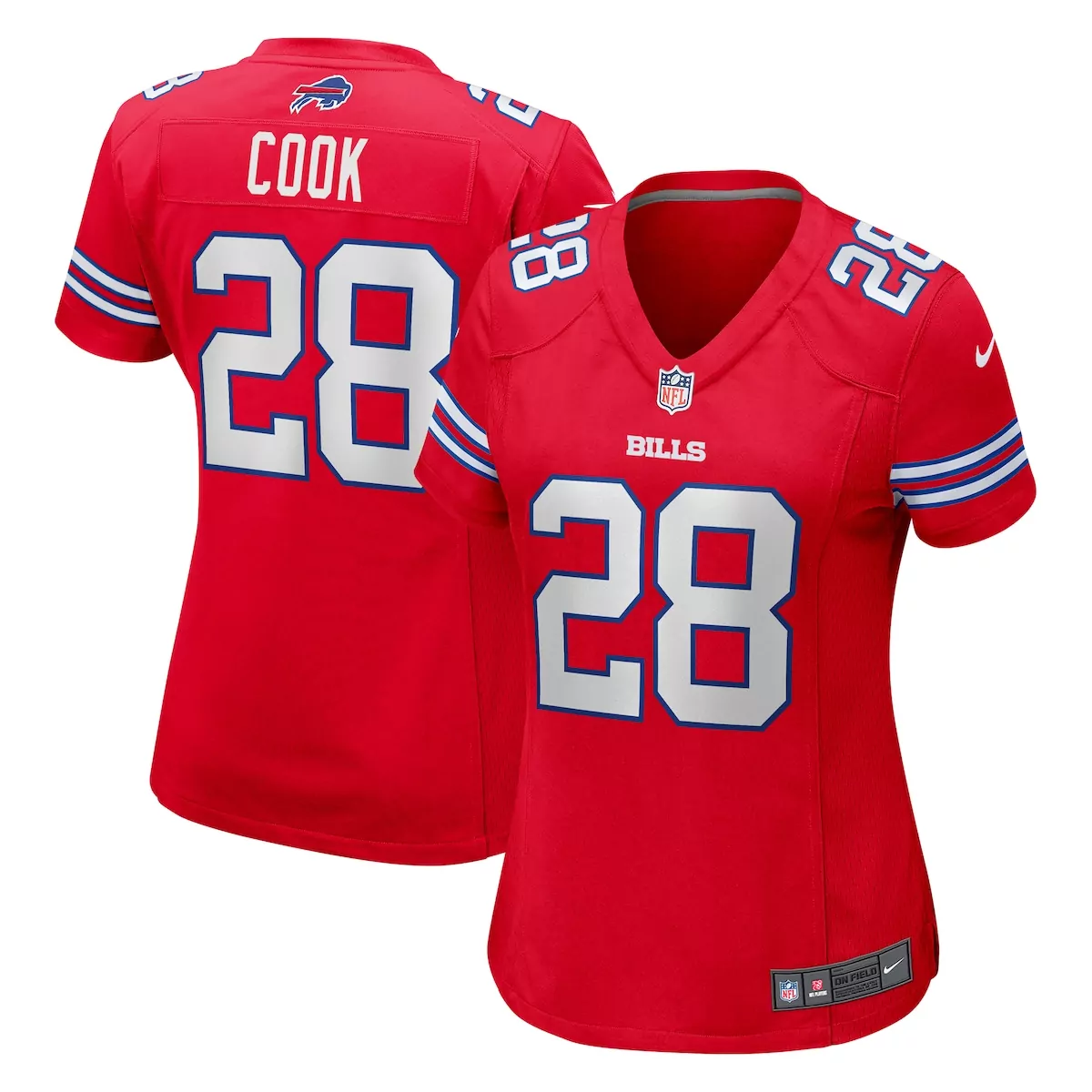 buffalo bills james cook red player jersey