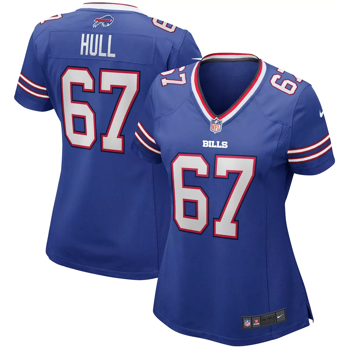 buffalo bills kent hull royal game retired player jersey sm7