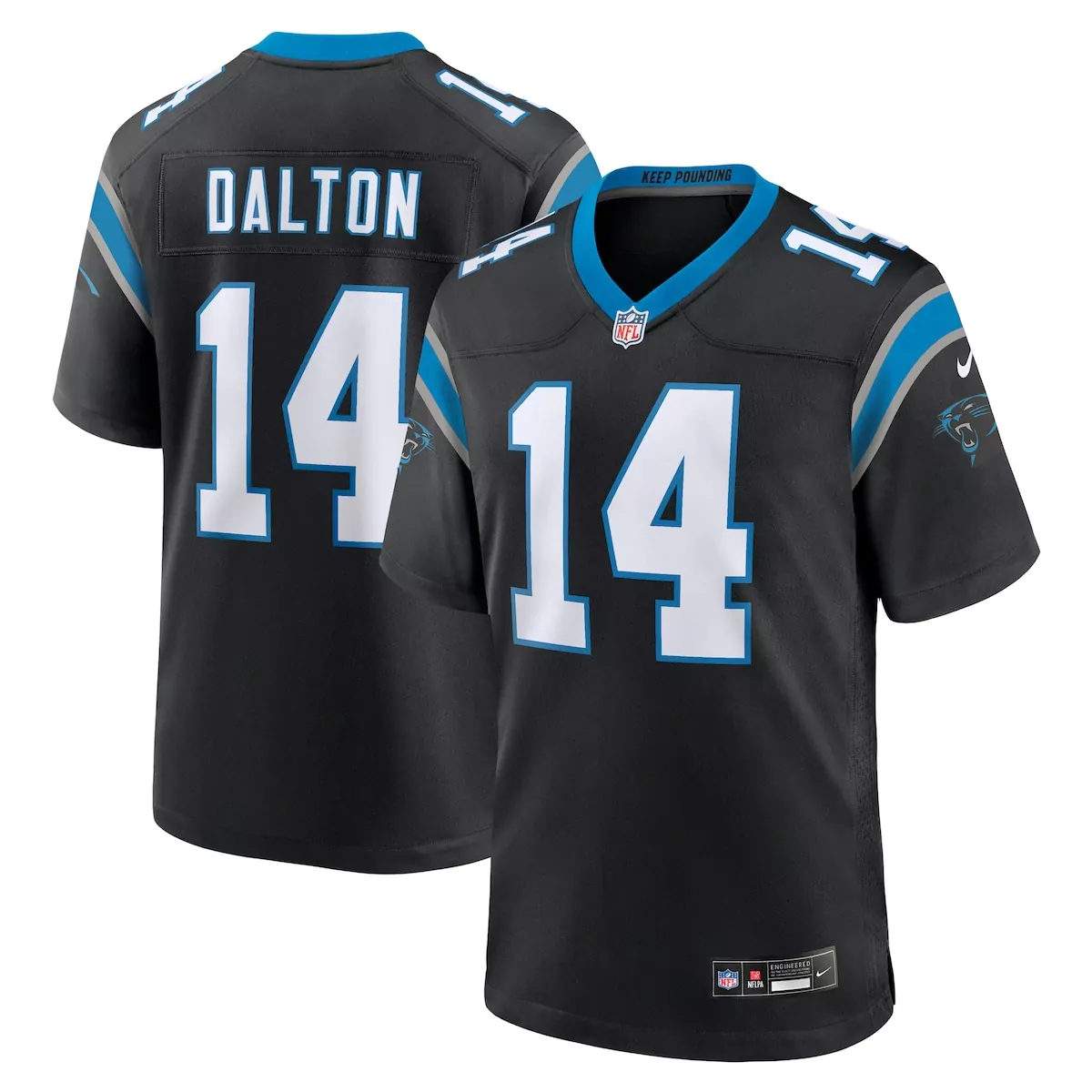 carolina panthers andy dalton black team game jersey nx5