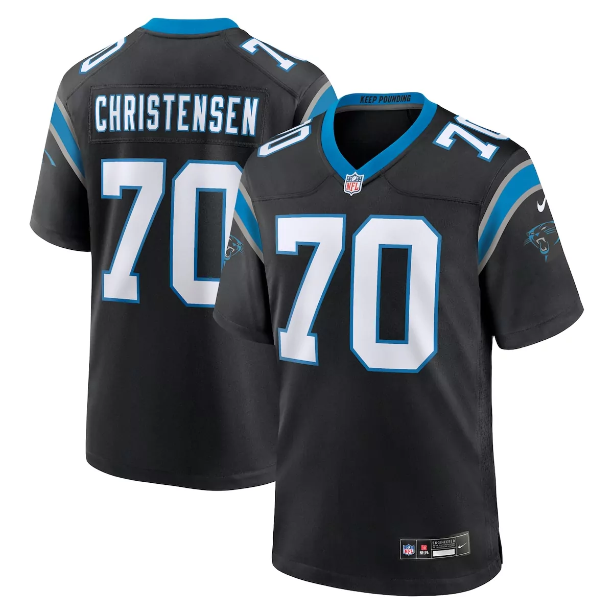 carolina panthers brady christensen black team game jersey 7b8