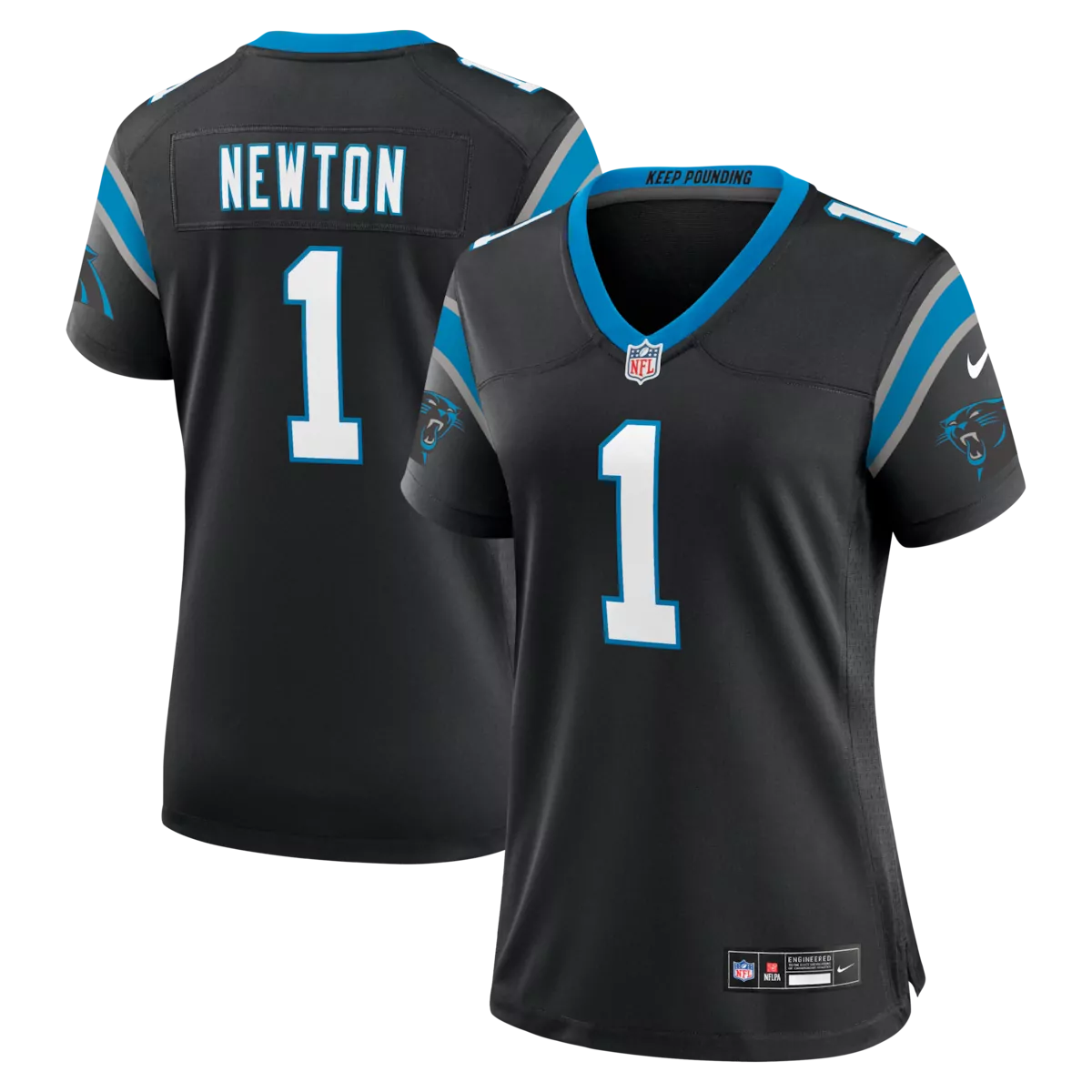 carolina panthers cam newton black team retired game jersey
