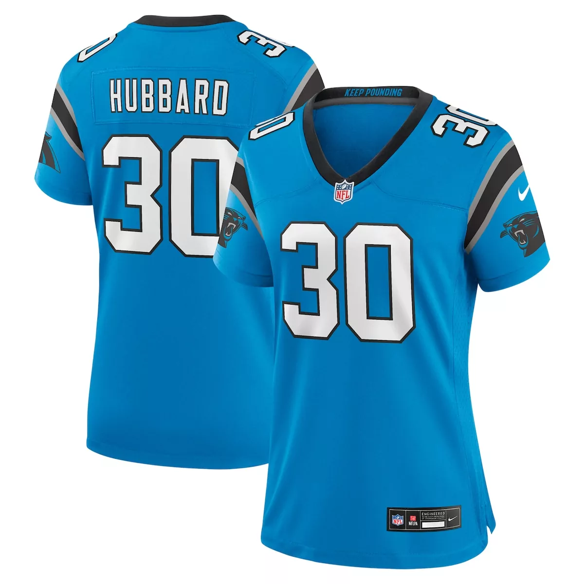 carolina panthers chuba hubbard black team game jersey 87u