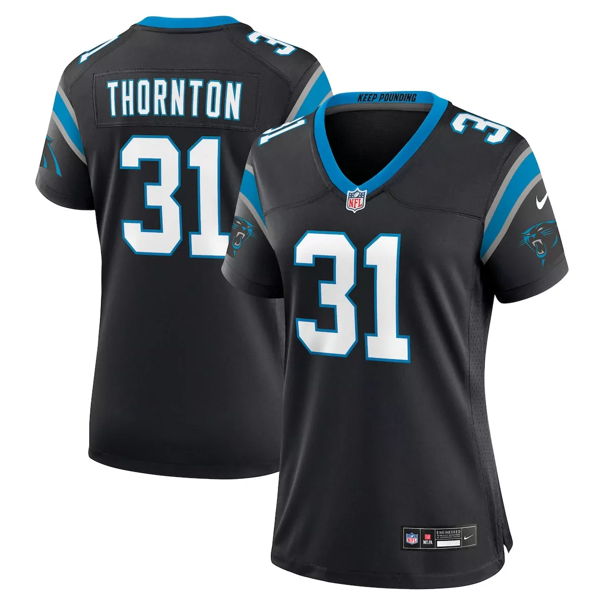 carolina panthers corey thornton black team game jersey lju