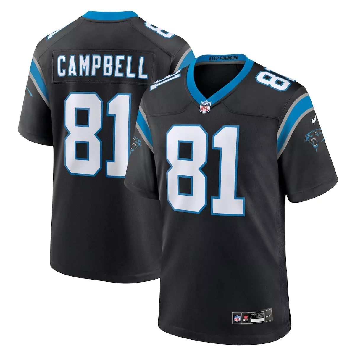 carolina panthers d j wonnum black game jersey q6i