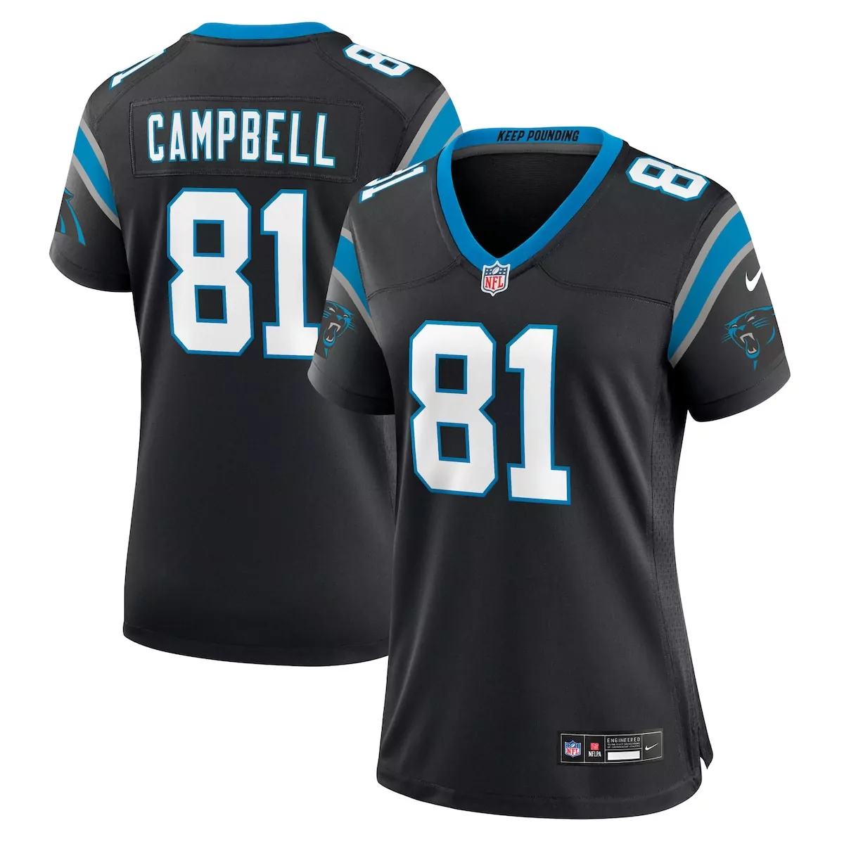 carolina panthers d j wonnum black game jersey q6i